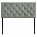 East End Imports Theodore Queen Fabric Headboard- Gray MOD-5040-GRY